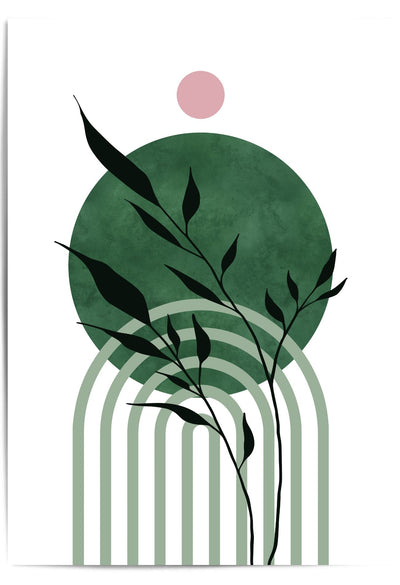 pink and green mid century poster 2