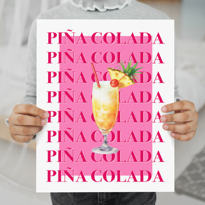 cocktail print pink