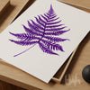 purple fern poster print