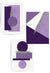 purple and silver wall art prints