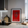 Fancy a Brew Red and Black Kitchen Wall Art Decor