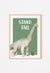 Stand Tall Green Dinosaur Print