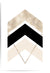 Geometric design with chevron patterns in black, gold, and beige on a white background