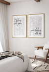 I belong with you, you belong with me set of 2 above the bed prints