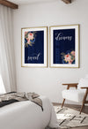 sweet dreams bedroom prints blue and pink