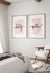set of 2 blush pink bedroom prints