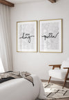 marble styled her king his queen couple bedroom prints