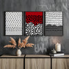 contemporary red and black abstract art