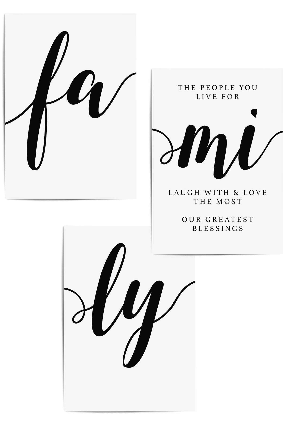 Set of 3 Family Living Room Wall Art Set – The Wall Habitat
