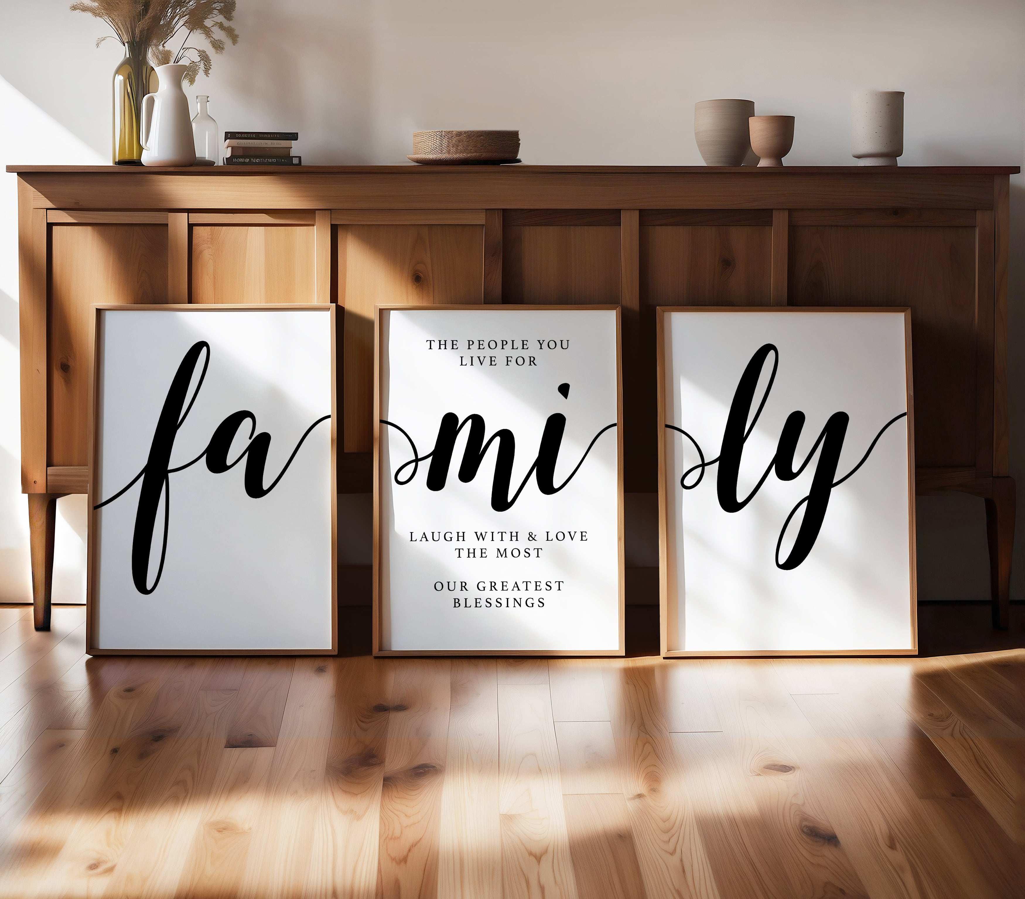 Set of 3 Family Living Room Wall Art Set – The Wall Habitat
