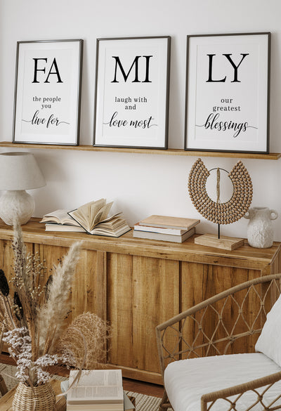 family living room print set