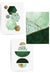 set of 3 green and gold wall art