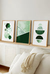 green and gold geometric art