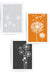 Set of 3 Orange and Grey Dandelion Wall Art Set