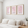 pink bedroom prints