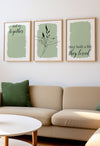 green living room decor