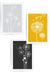 mustard and grey dandelion print set