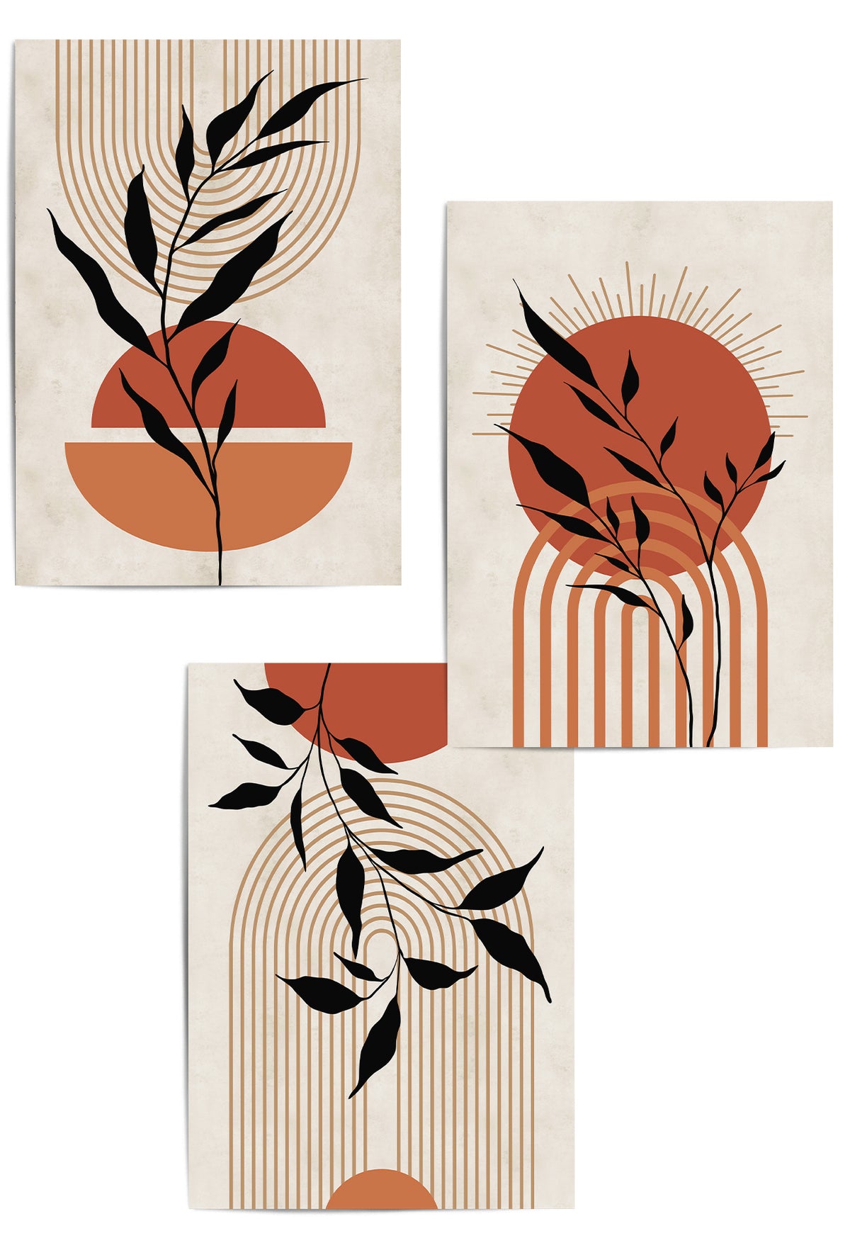 mid-century orange wall art
