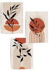 mid-century orange wall art