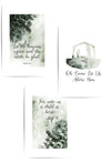 Set of three Christmas-themed christian art