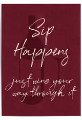 sip happens wine print