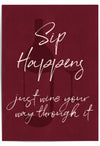 sip happens wine print