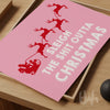 funny pink and red christmas poster
