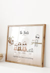 Personalised Family of Lazy Sloth Print