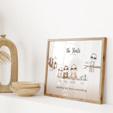 Personalised Family of Lazy Sloth Print