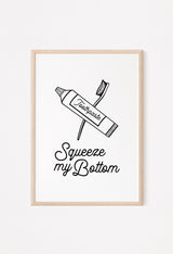 squeeze my bottom funny bathroom quote