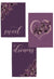 3pc sweet dream purple bedroom prints