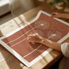 tan dandelion flower print