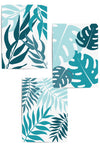 set of 3 teal and aqua prints