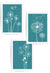 teal dandelion wall art 3pc set