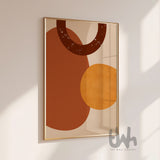 Burnt Orange Abstract Wall Art | Digital Download, Fine Art Print & Framed Print