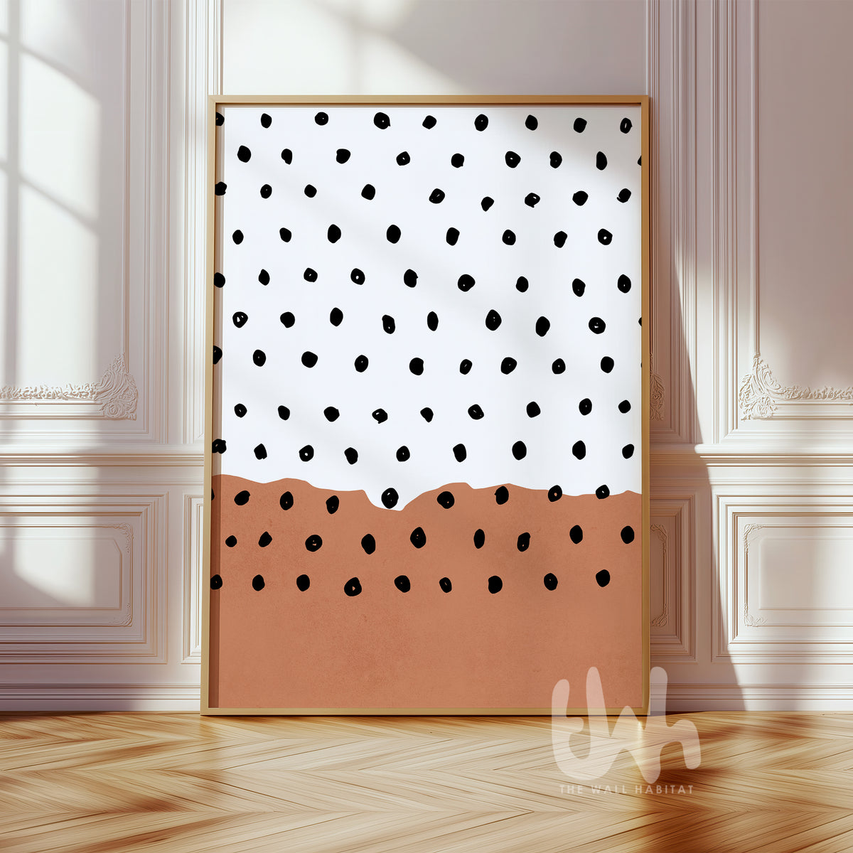 Terracotta & Black Spotted Wall Art | Digital Download, Fine Art Print & Framed Print