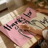 Thanks for Coming, Bye – Playful Pink Wall Art Print | Modern Hand Illustration Poster for Entryways & Living Rooms