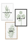 Set of 3 Sage Green Dining Room Kitchen Prints