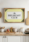 The Breakfast Club Yellow Kitchen Wall Art – French Bistro Striped Print