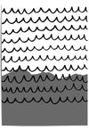 wavy lines grey and  black abstract print