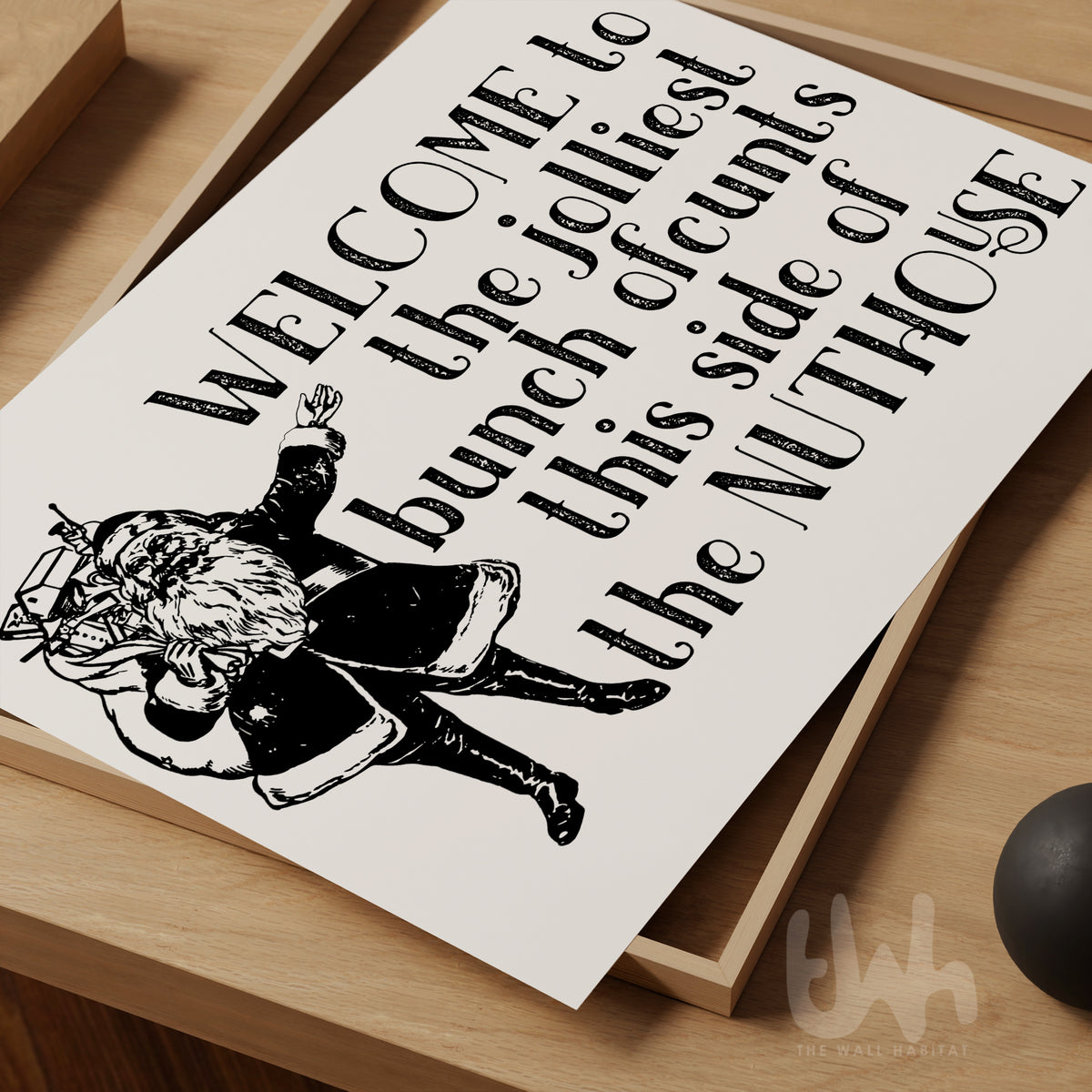 RUDE WELCOME CHRISTMAS PRINT