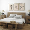 over the bed black and beige wall decor