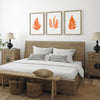 3pc orange wall decor