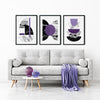 purple and lilac living room decor