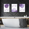 purple and lilac dahlia wall art