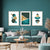 over the sofa teal and gold living room wall decor