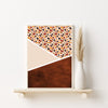 geometric block orange print