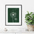dark green dandelion wall art print