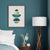 turquoise and gold bedside table art