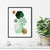 Set of 3 Green and Gold Wall Art Prints